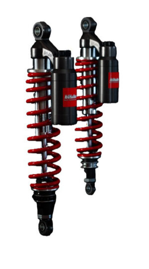 Zadní tlumič BITUBO WMT1 nastavitelné: předpětí pružiny, odskok, komprese, nádobka Piggyback (STD -10 mm) CHROME EDITION