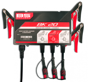 3kanálová nabíjecí stanice BS-BATTERY BK20 (vhodné také pro lithiové baterie) 12V 2A