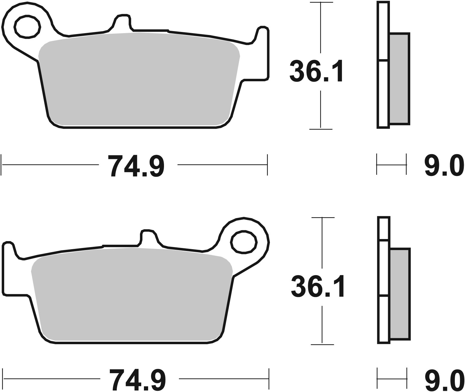 Brzdové destičky BREMBO 07011 Brzdové destičky pro skútry CC - Obrázek 3