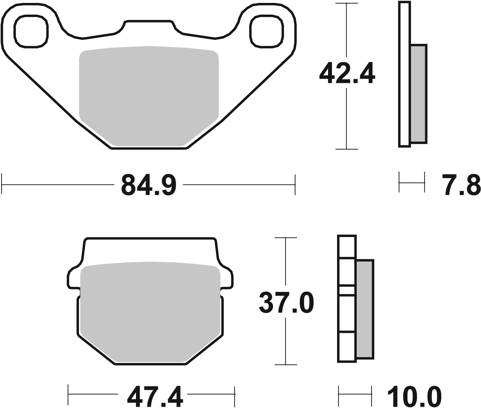 Brzdové destičky BREMBO 07026 Brzdové destičky pro skútry CC - Obrázek 3