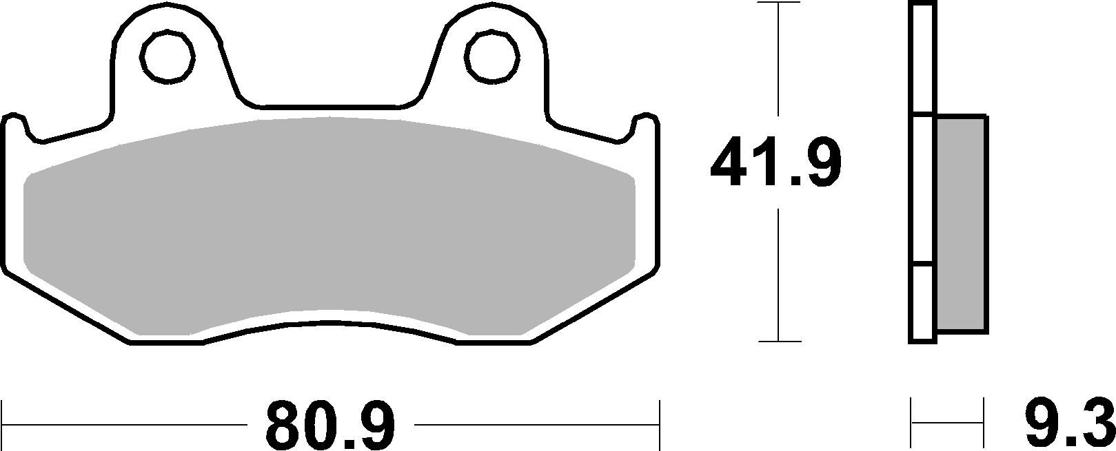 Brzdové destičky BREMBO 07038 Brzdové destičky pro skútry CC - Obrázek 3