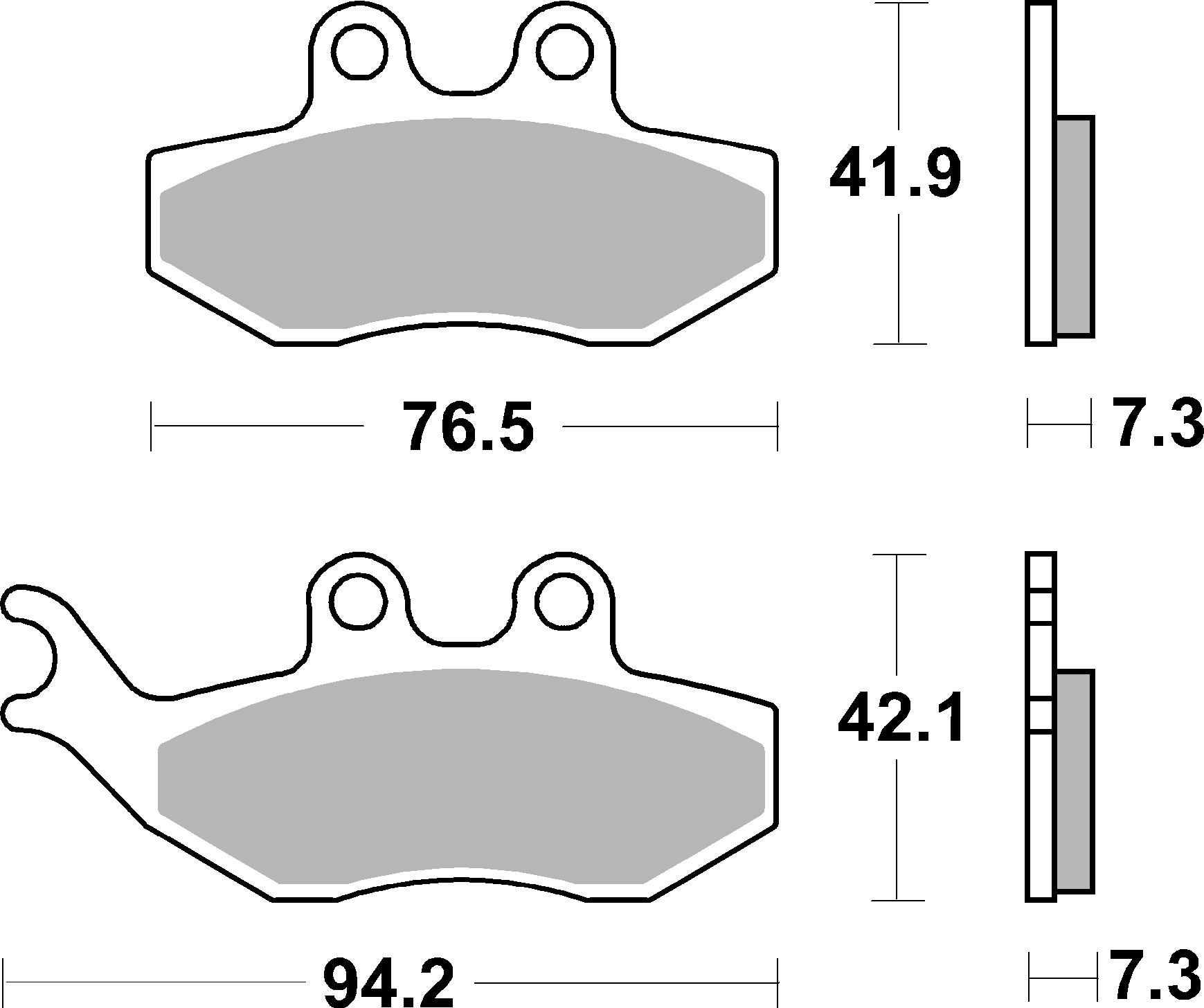 Brzdové destičky BREMBO 07049 Brzdové destičky pro skútry CC - Obrázek 3