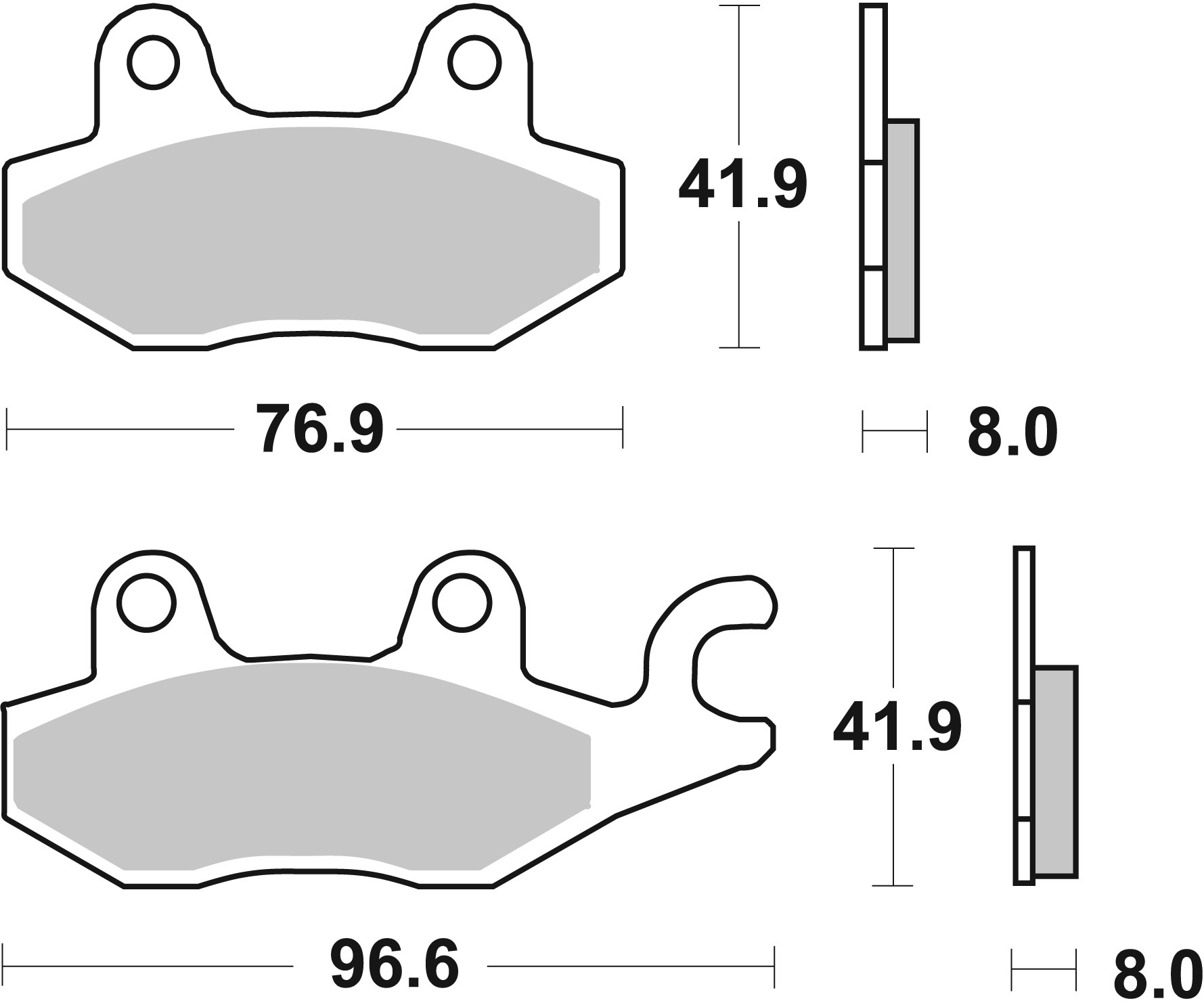 Brzdové destičky BREMBO 07071 Brzdové destičky pro skútry CC - Obrázek 3