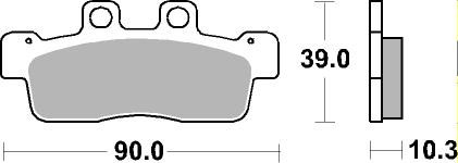Brzdové destičky BREMBO 07092 Brzdové destičky pro skútry CC - Obrázek 3