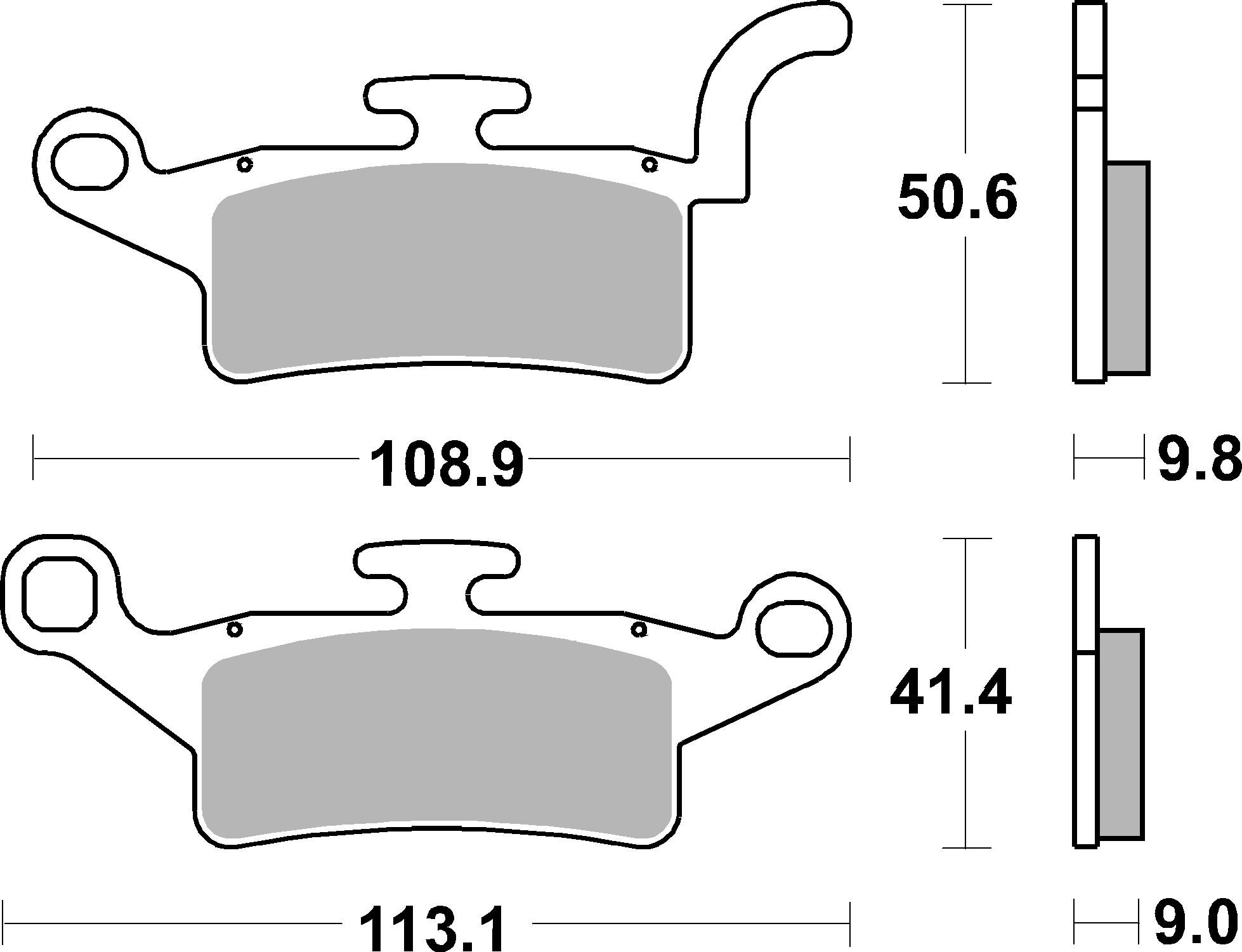 Brzdové destičky BREMBO 07093 Brzdové destičky pro skútry CC pro YAMAHA YW 125 BWS 2010-2011, YAMAHA Xenter 125 2012-2018 - Obrázek 3