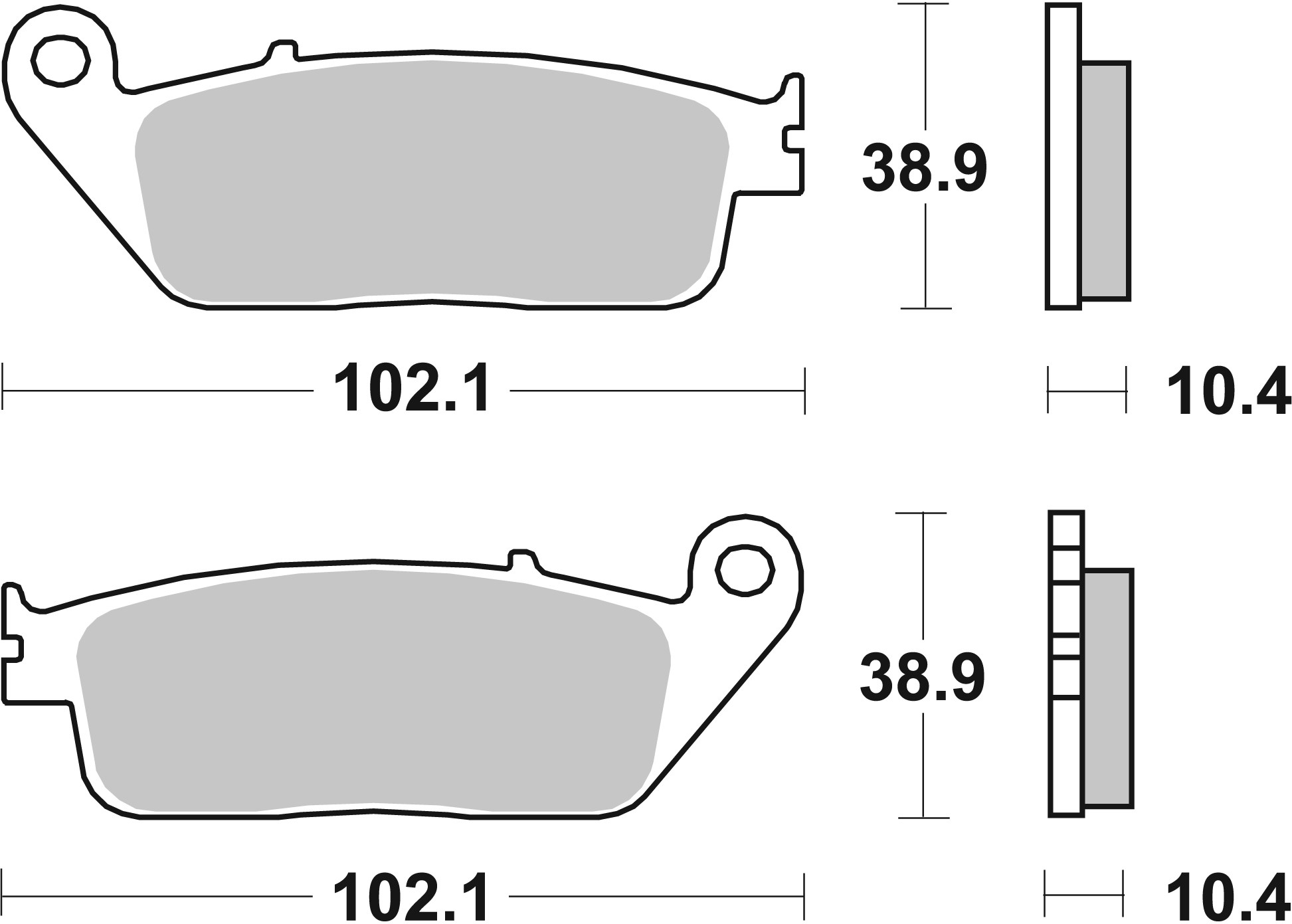 Brzdové destičky BREMBO 07096 Brzdové destičky pro skútry CC - Obrázek 3