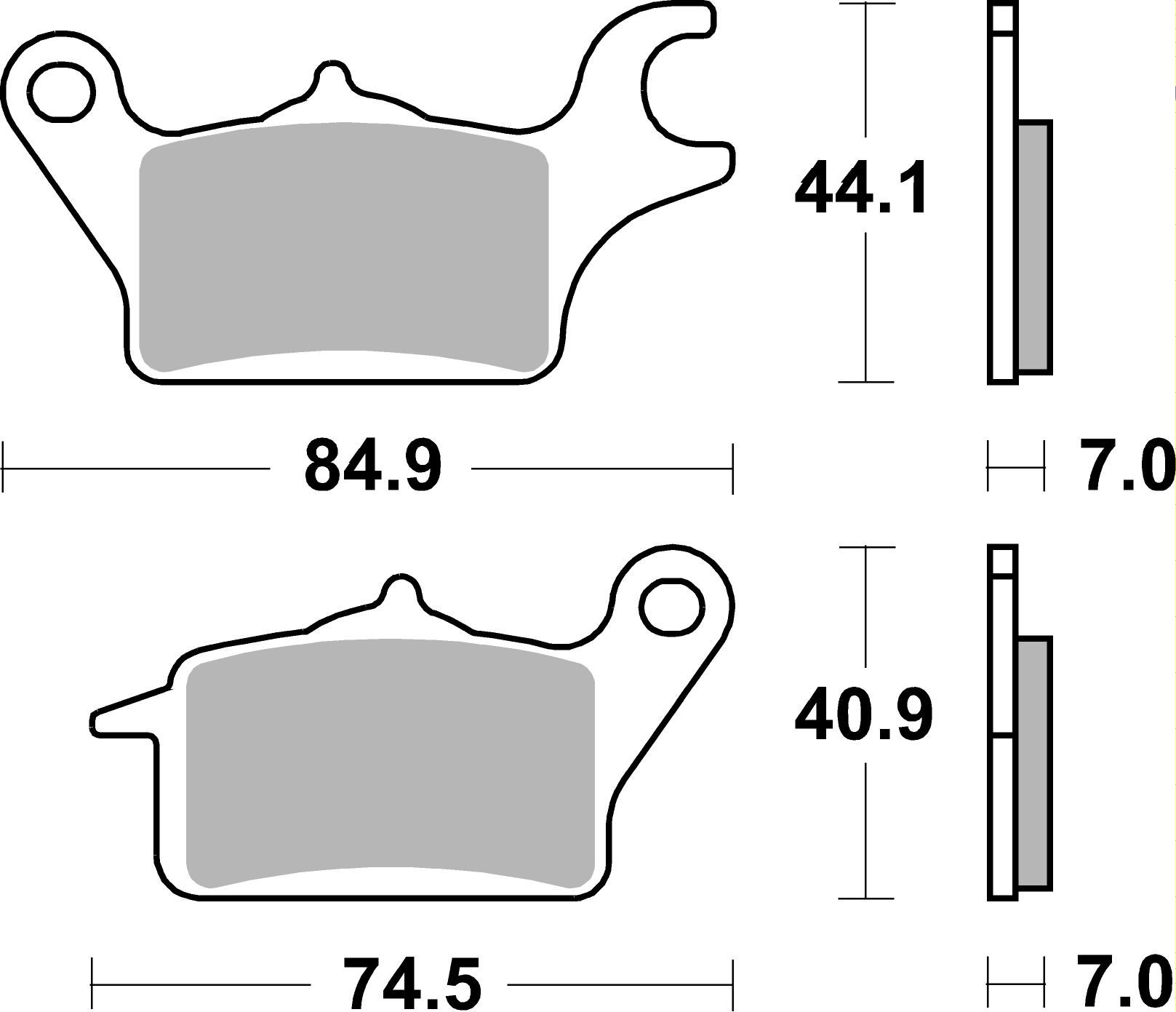 Brzdové destičky BREMBO 07102 Brzdové destičky pro skútry CC pro HONDA C 125 Super Cub 2019-2022, HONDA AFS 110 Wave 2012-2019 - Obrázek 3