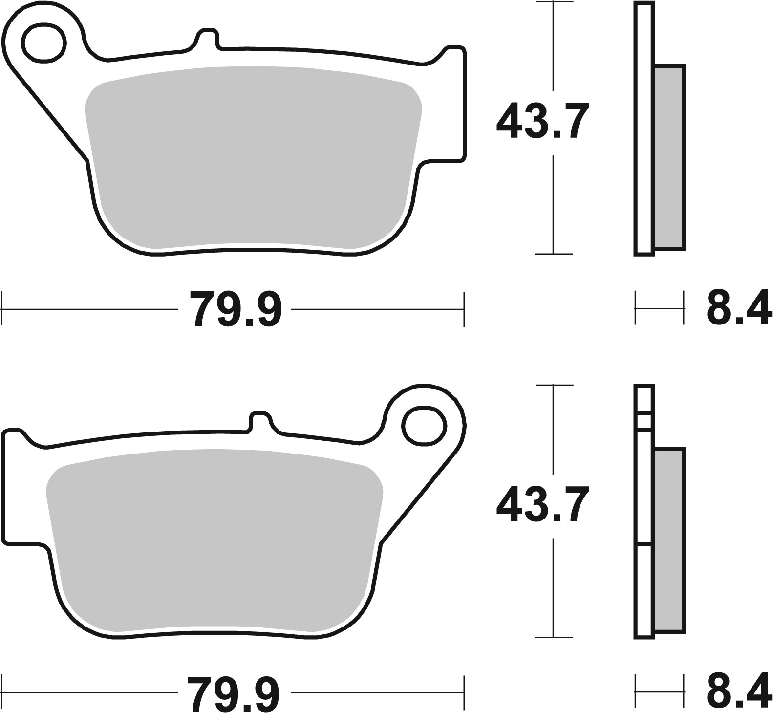 Brzdové destičky BREMBO 07109 Brzdové destičky pro skútry CC pro YAMAHA YP 250 X-MAX 2014-2016 - Obrázek 3