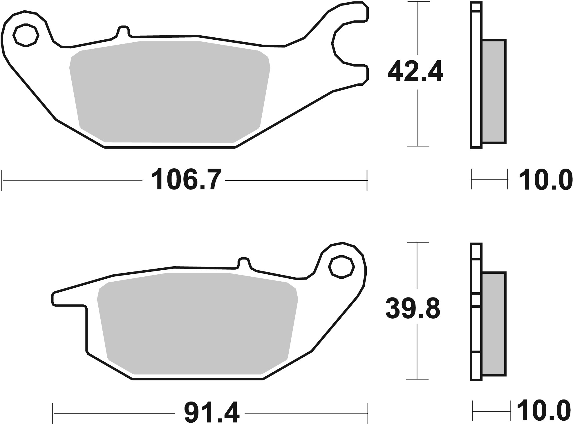 Brzdové destičky BREMBO 07110 Brzdové destičky pro skútry CC pro YAMAHA Tricity 125 2014-2019 - Obrázek 3
