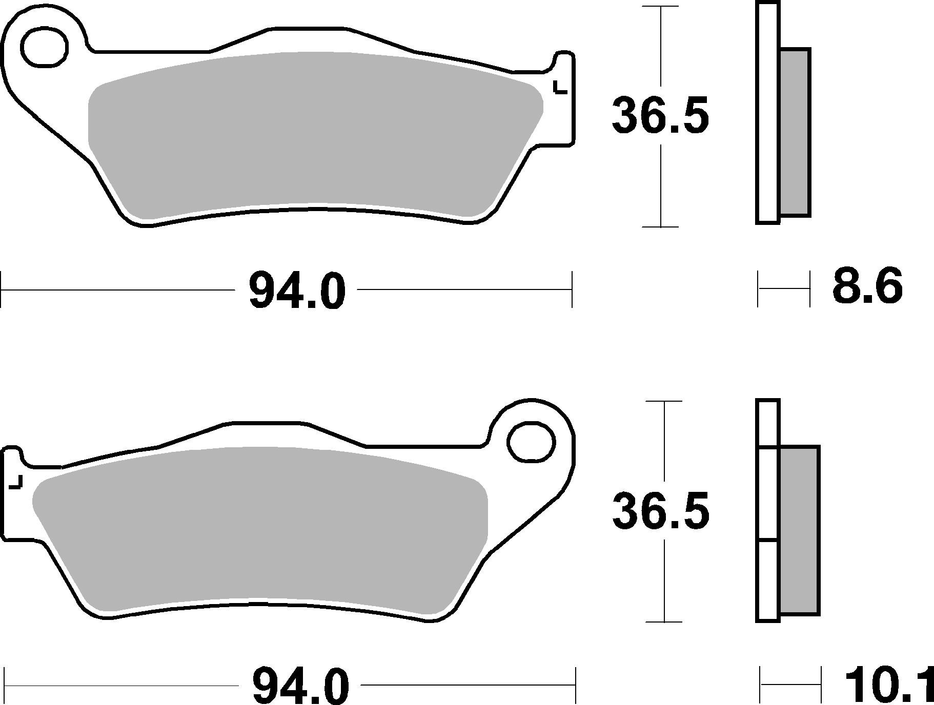 Brzdové destičky BREMBO 07BB2809 CC ROAD - Obrázek 3