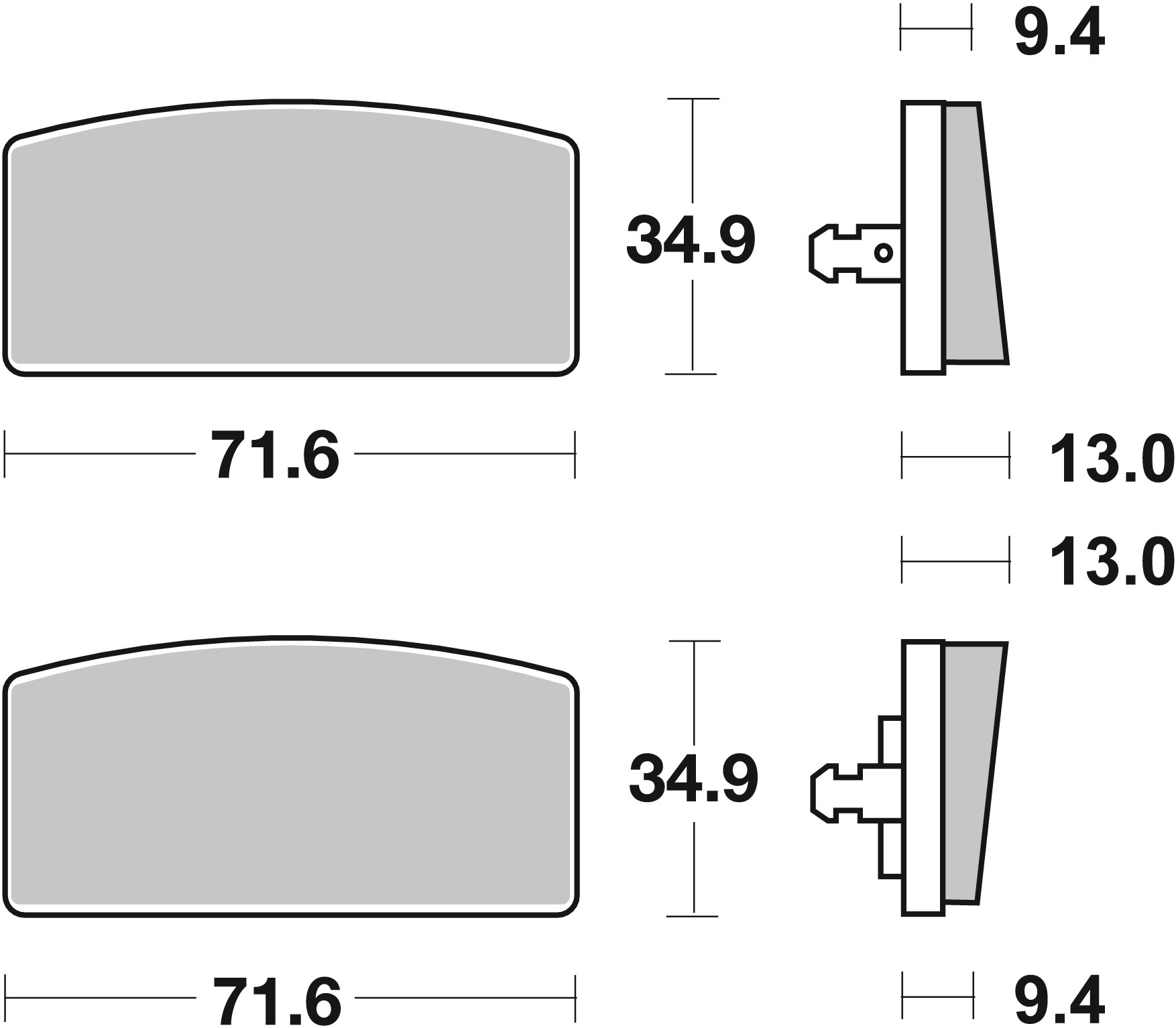 Brzdové destičky BREMBO 07GR5915 CC ROAD - Obrázek 3