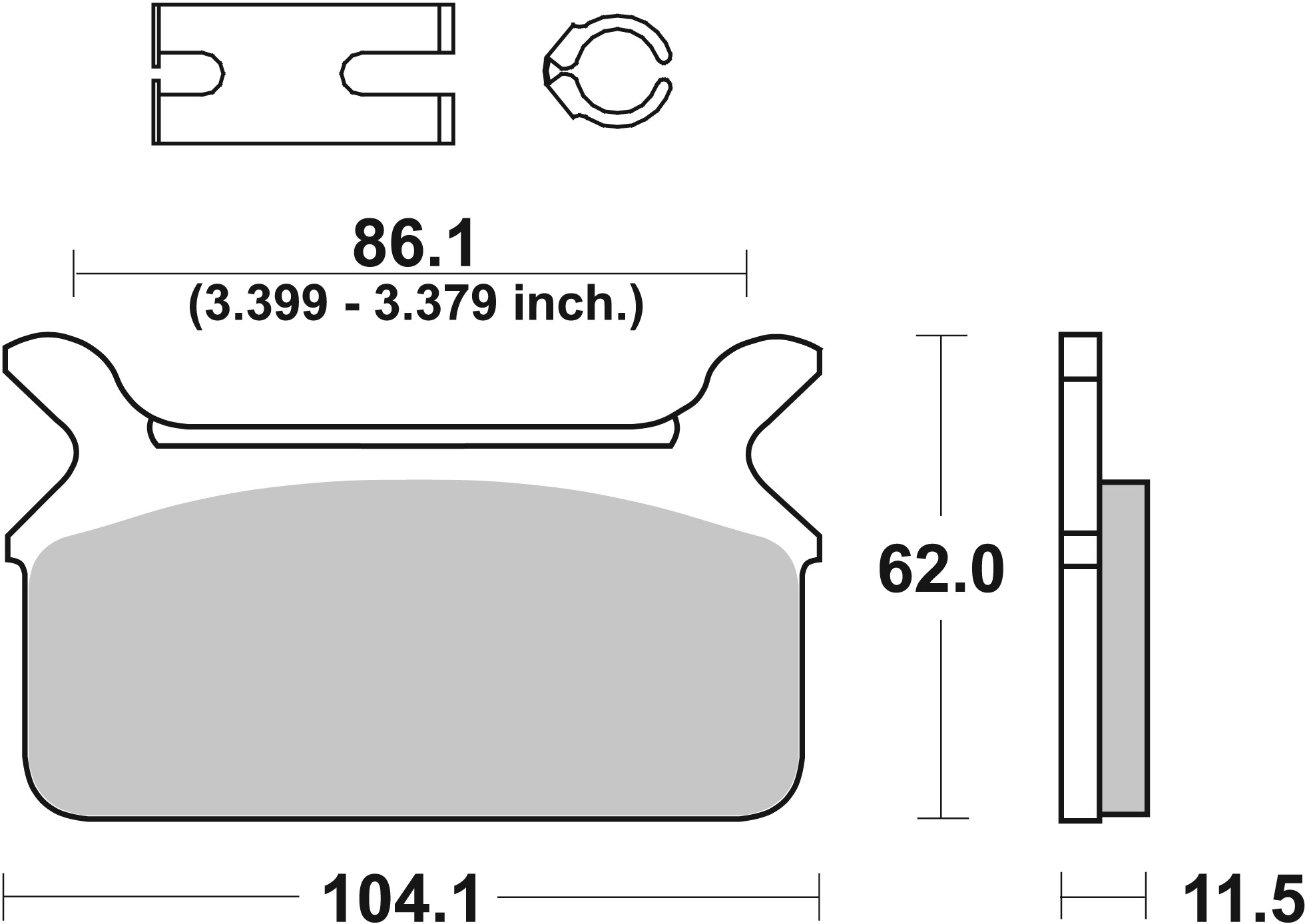 Brzdové destičky BREMBO 07HD0910 CC ROAD - Obrázek 3