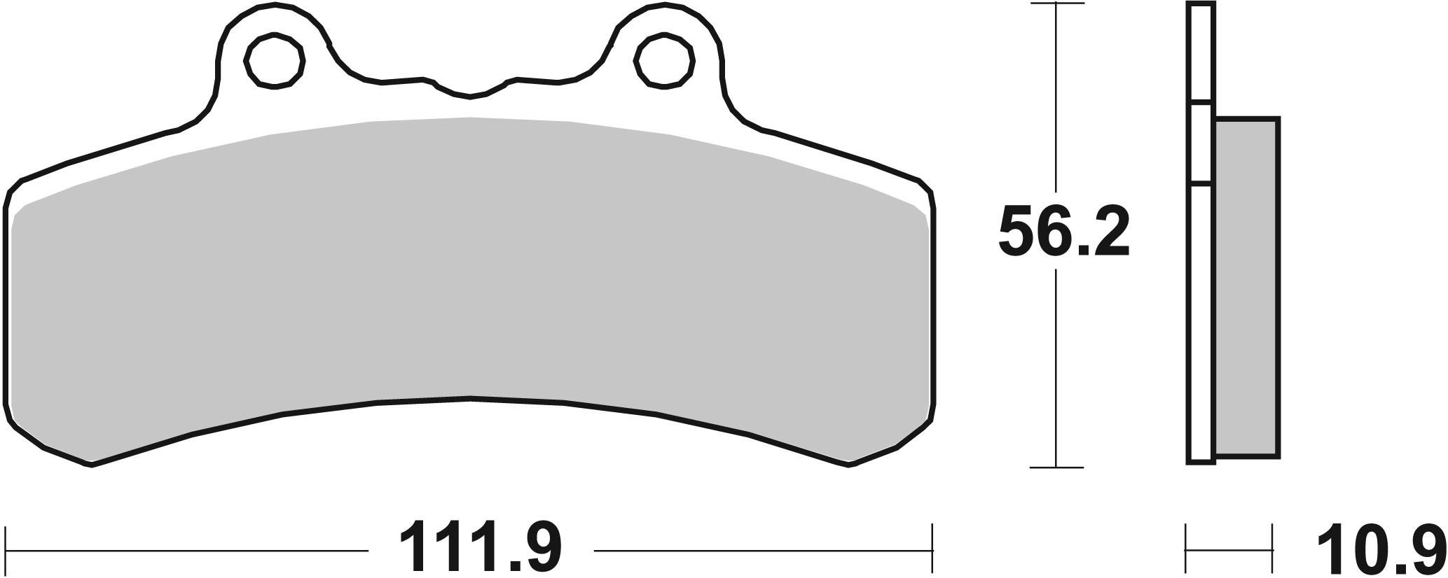 Brzdové destičky BREMBO 07HD1109 CC ROAD - Obrázek 3