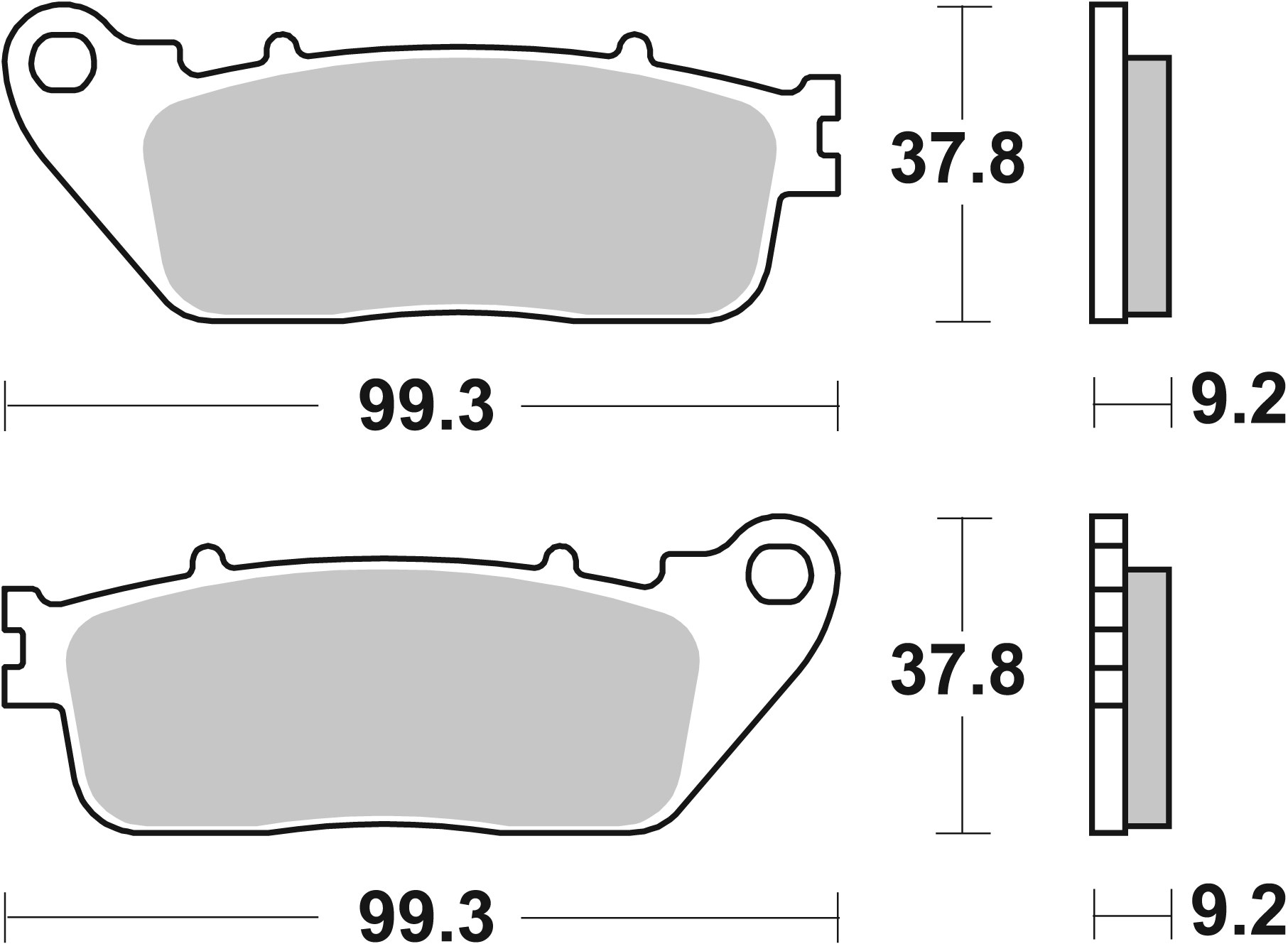 Brzdové destičky BREMBO 07HO13CC CC ROAD - Obrázek 3