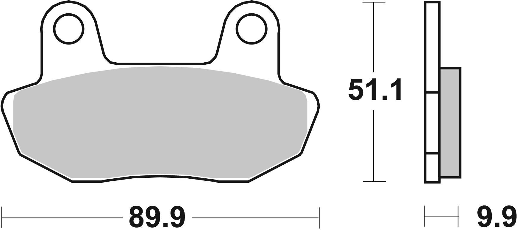 Brzdové destičky BREMBO 07HO1609 CC ROAD - Obrázek 3