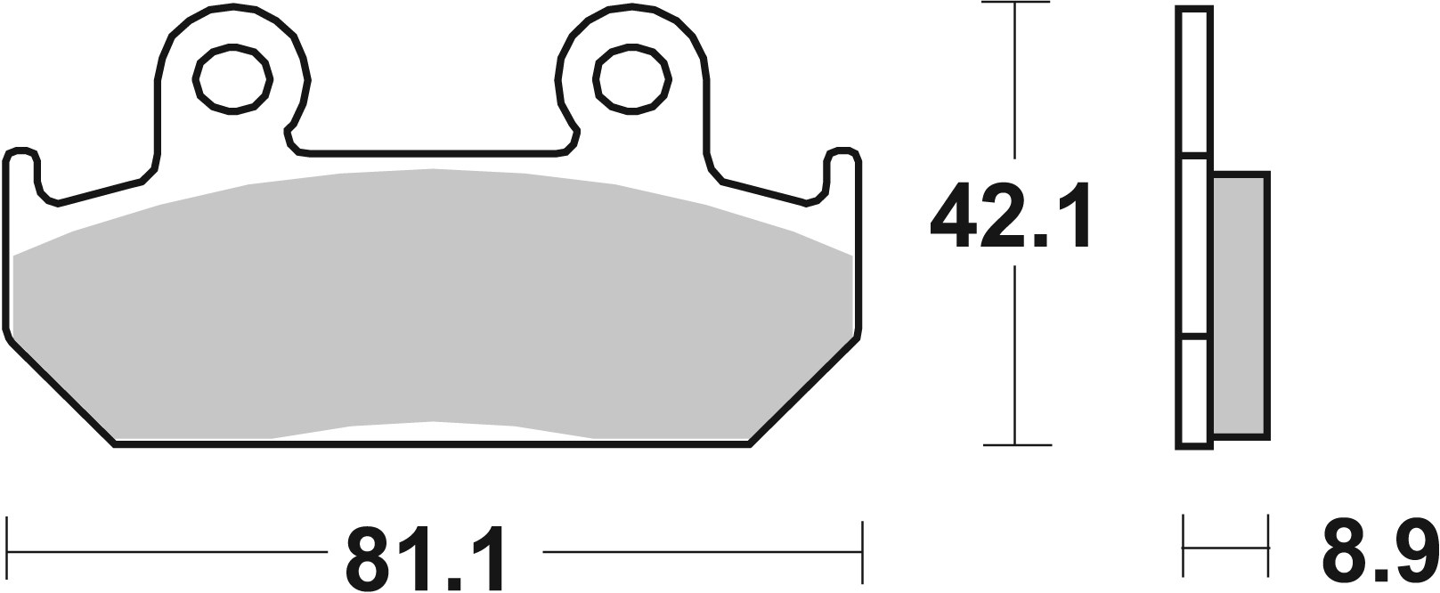 Brzdové destičky BREMBO 07HO2107 CC ROAD - Obrázek 3