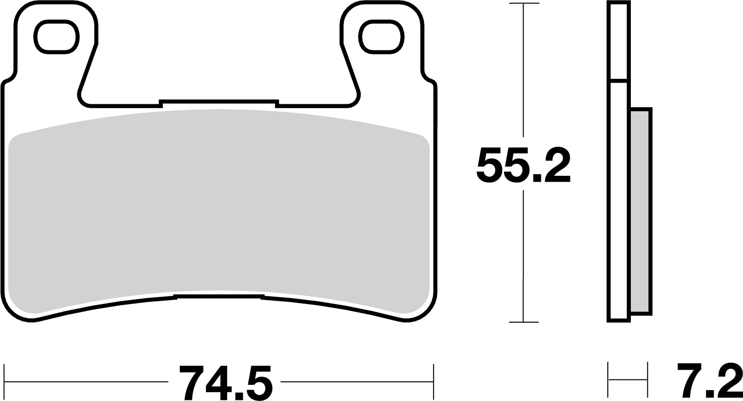 Brzdové destičky BREMBO 07HO4507 CC ROAD - Obrázek 3