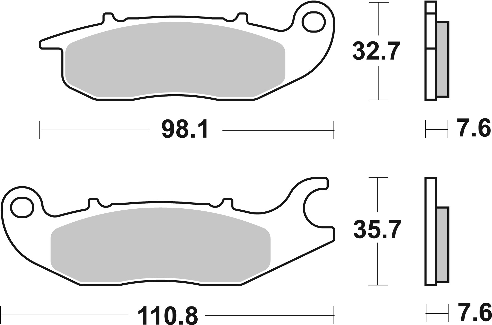 Brzdové destičky BREMBO 07HO5606 CC ROAD - Obrázek 3