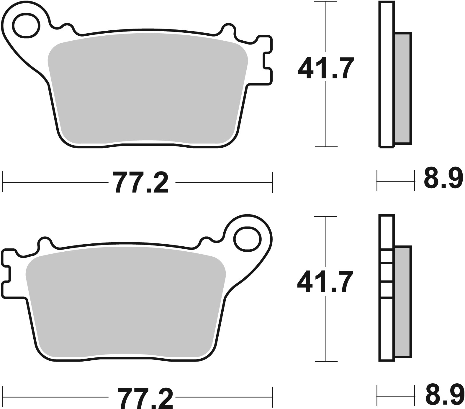 Brzdové destičky BREMBO 07HO5907 CC ROAD - Obrázek 3