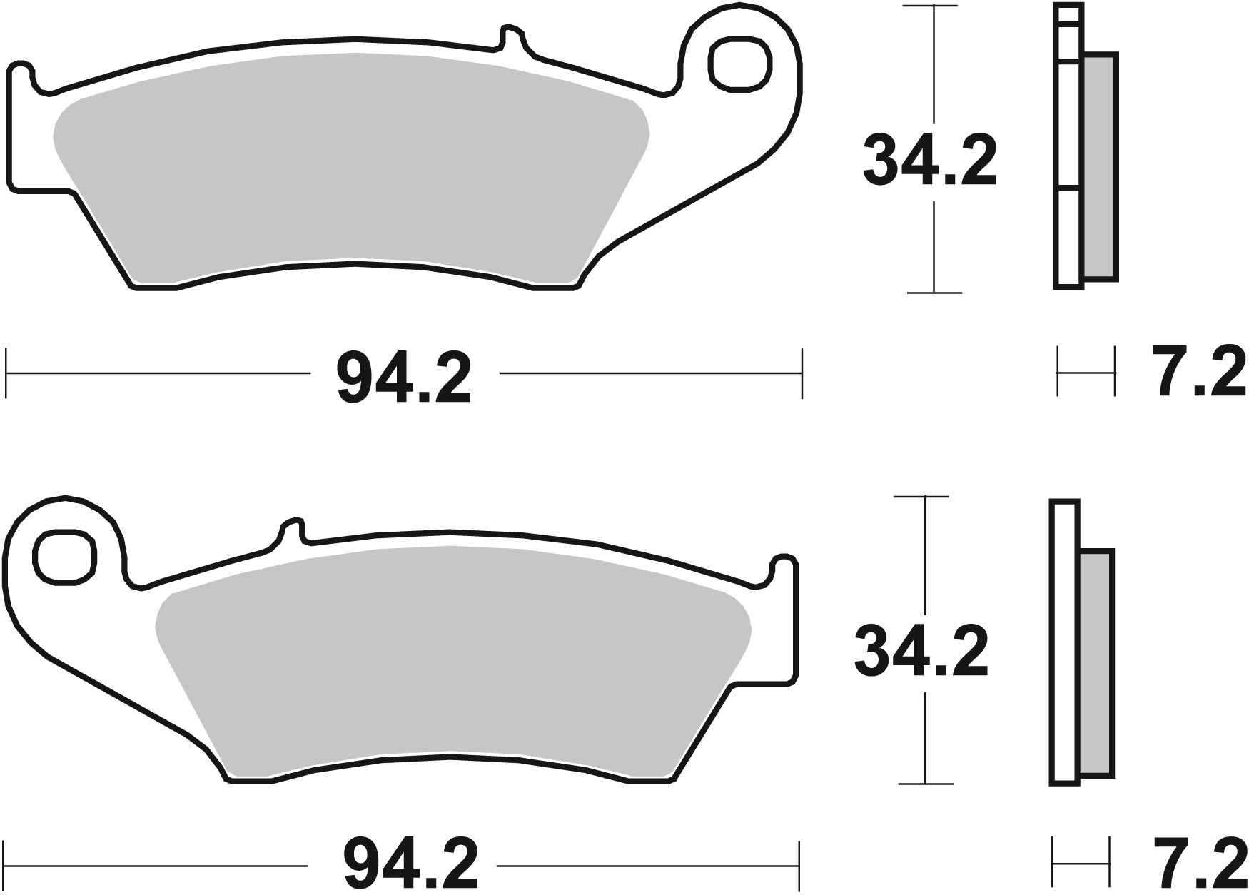 Brzdové destičky BREMBO 07KA1705 CC ROAD - Obrázek 3