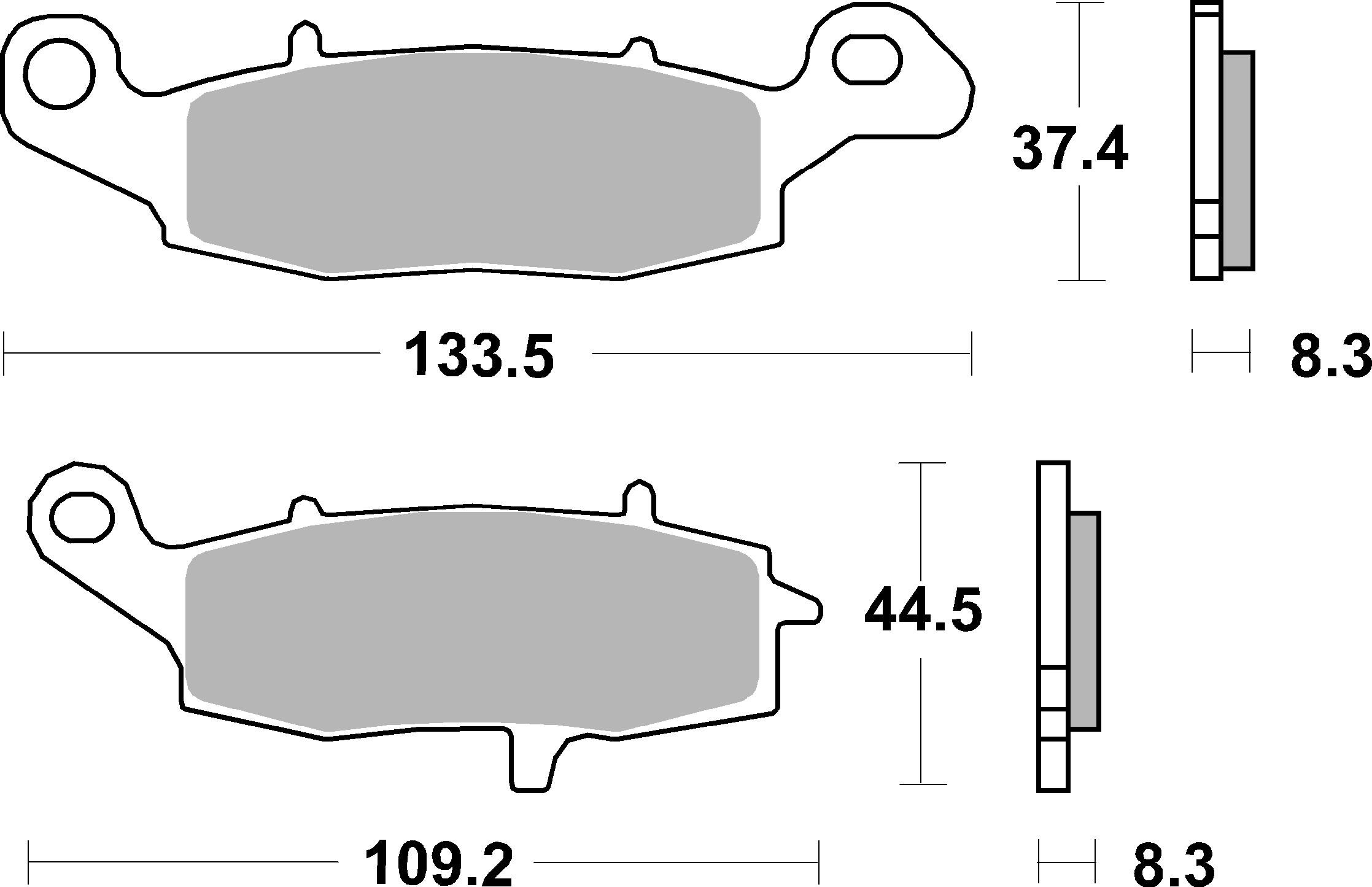 Brzdové destičky BREMBO 07KA1907 CC ROAD - Obrázek 3