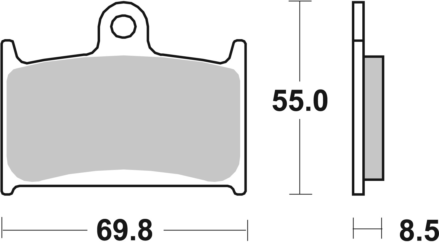 Brzdové destičky BREMBO 07SU1407 CC ROAD - Obrázek 3
