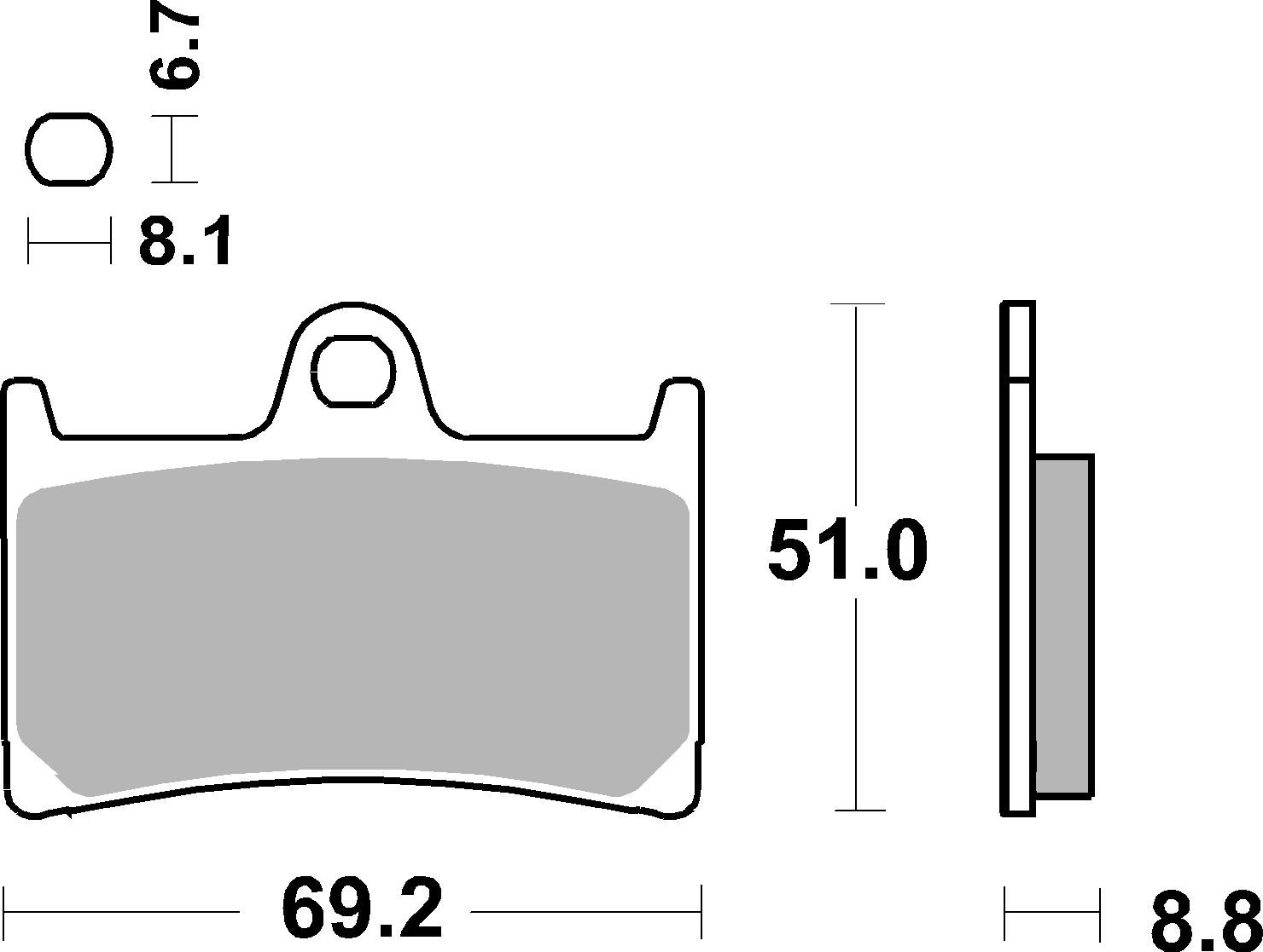 Brzdové destičky BREMBO 07YA2307 CC ROAD - Obrázek 3