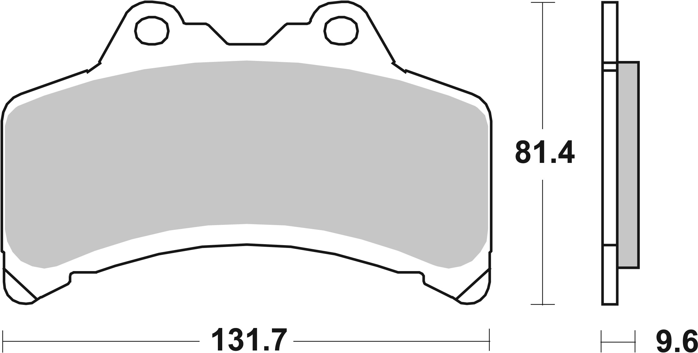 Brzdové destičky BREMBO 07YA3108 CC ROAD - Obrázek 3