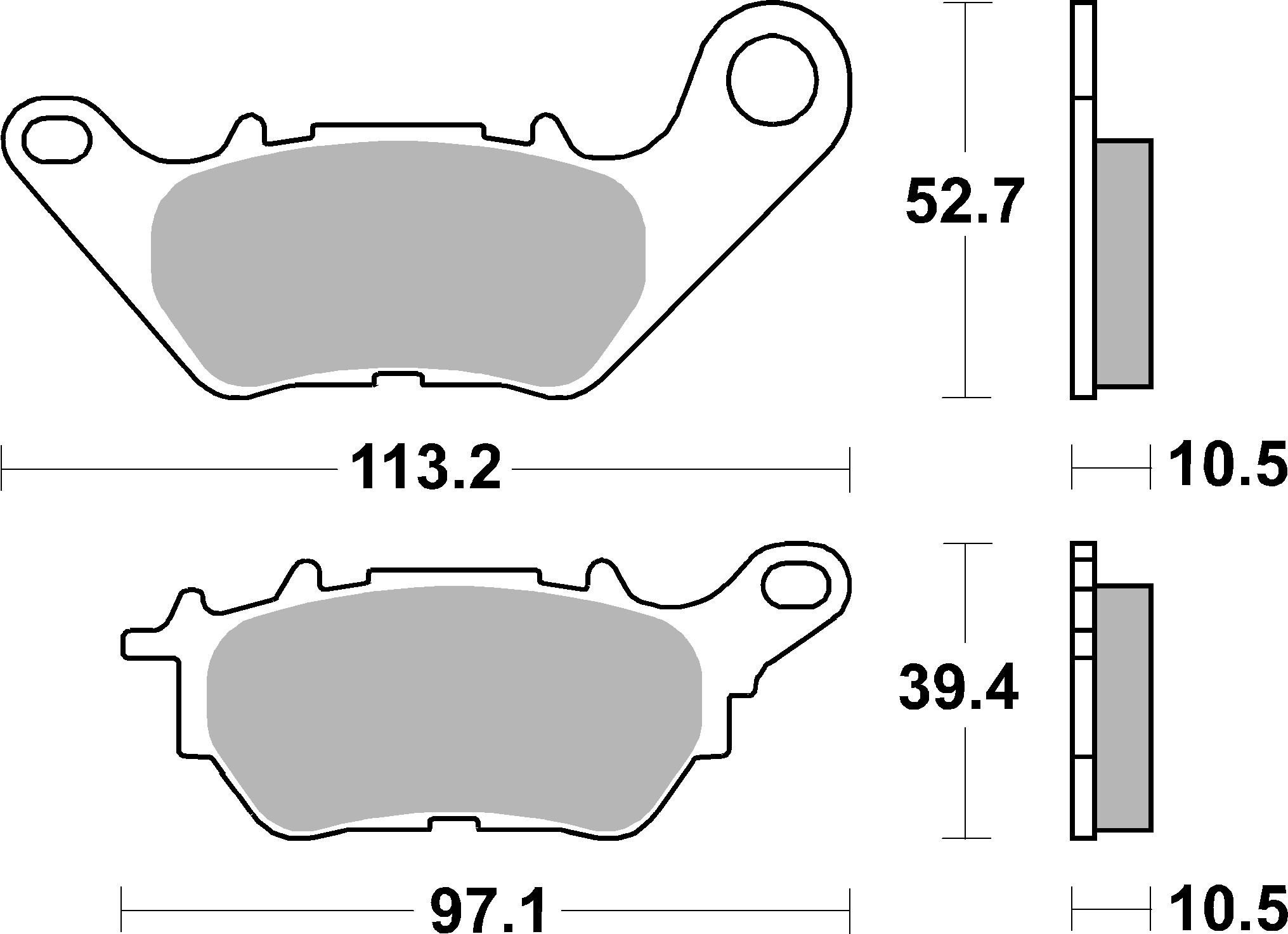 Brzdové destičky BREMBO 07YA53CC CC ROAD pro YAMAHA YP 125 X-MAX 2017-2019, YAMAHA CZD 300 X-Max 2017-2023 - Obrázek 3