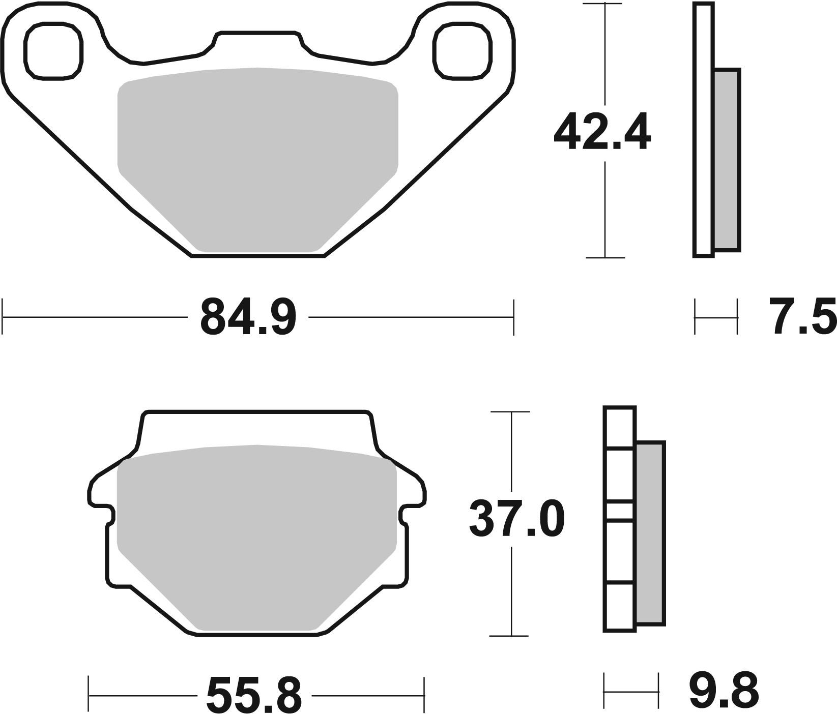 Brzdové destičky BREMBO 07YA54CC CC ROAD - Obrázek 3