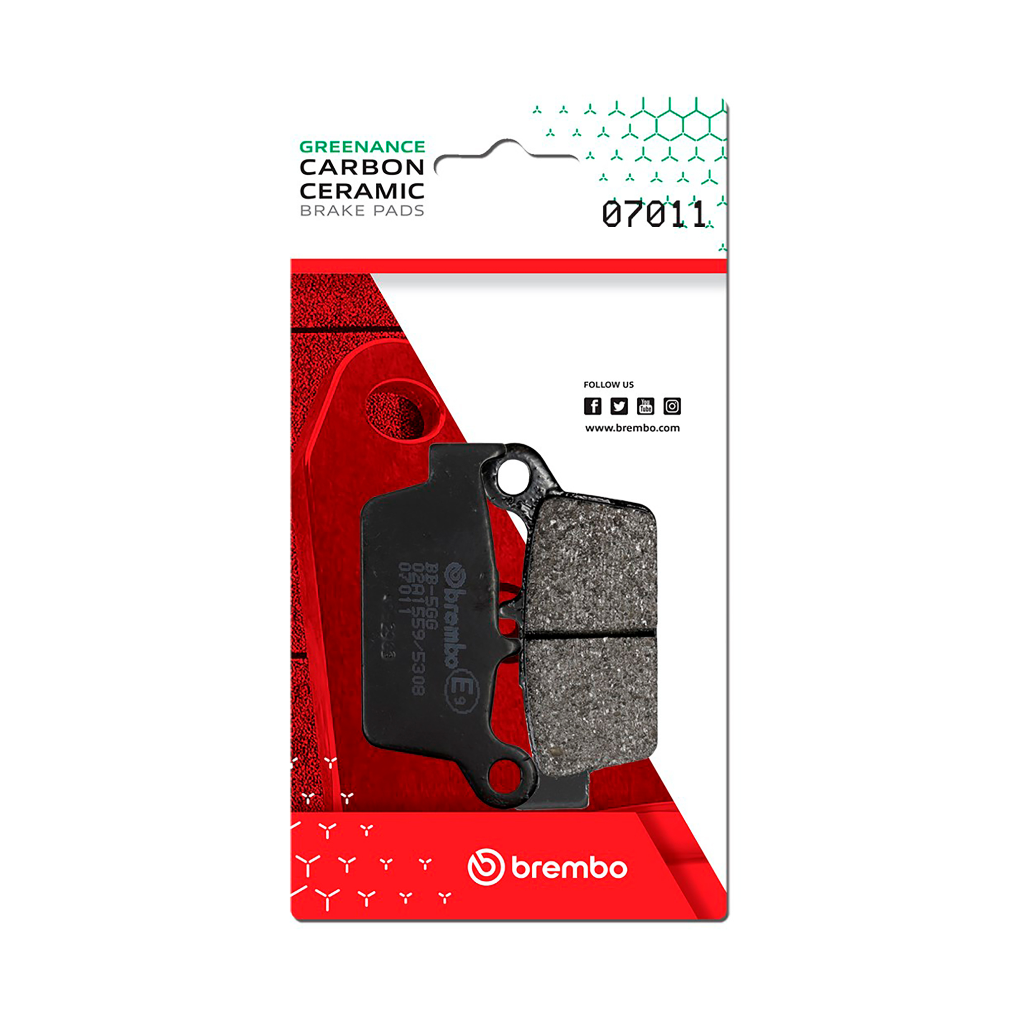 Brzdové destičky BREMBO 07011 Brzdové destičky pro skútry CC - Obrázek 2
