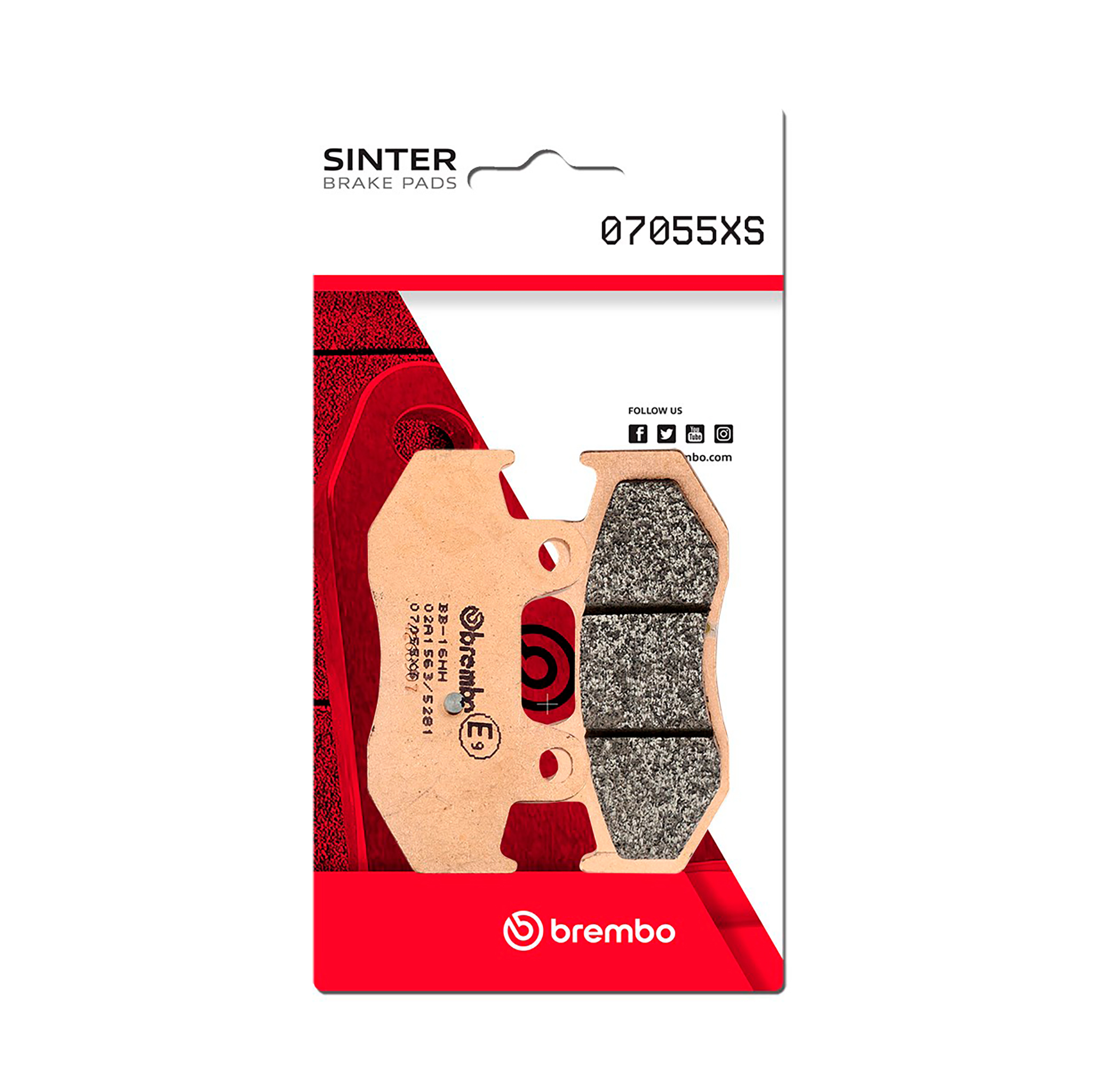Brzdové destičky BREMBO 07055XS pro SUZUKI AN 250 Burgman 2004-2006, SUZUKI AN 400 Burgman 2001-2006 - Obrázek 2