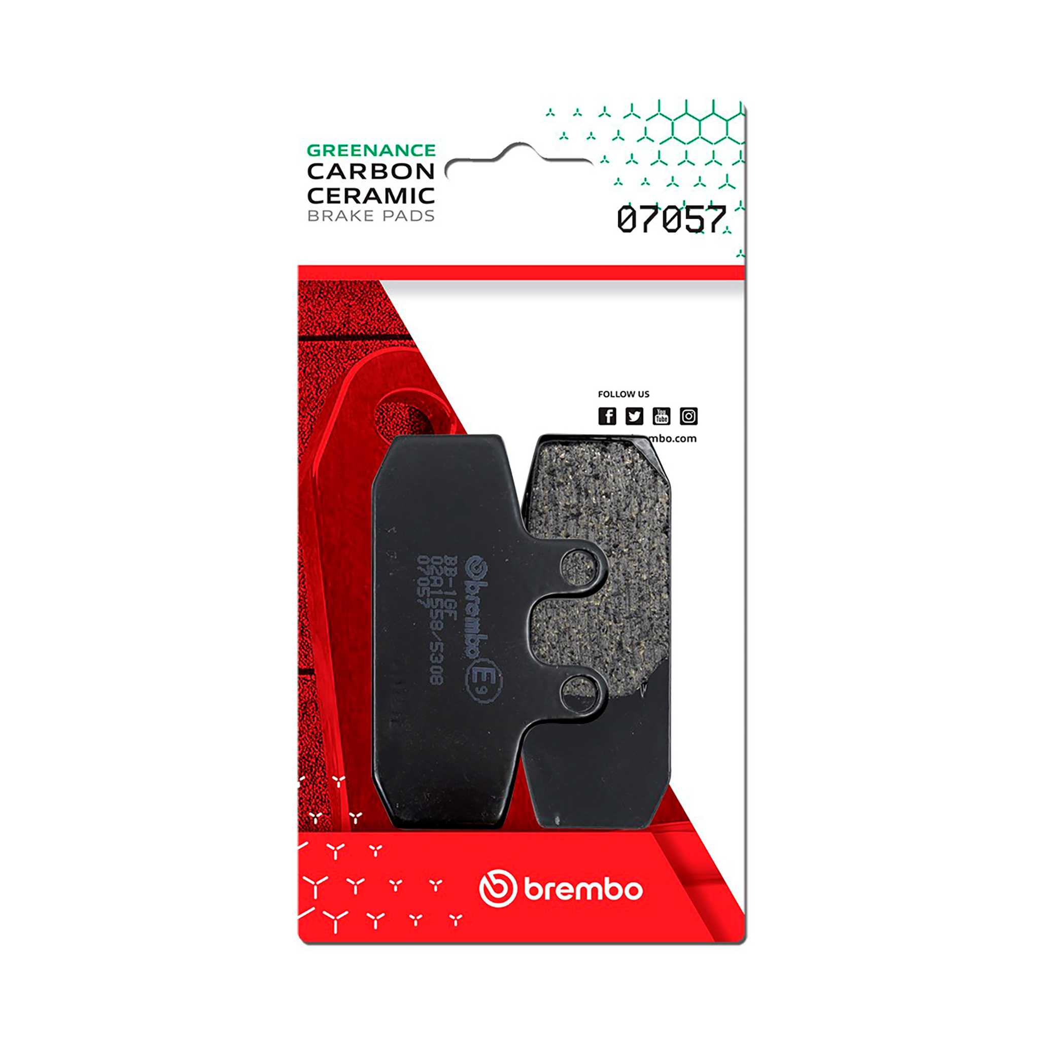 Brzdové destičky BREMBO 07057 Brzdové destičky pro skútry CC pro APRILIA Atlantic 500 2002-2005 - Obrázek 2