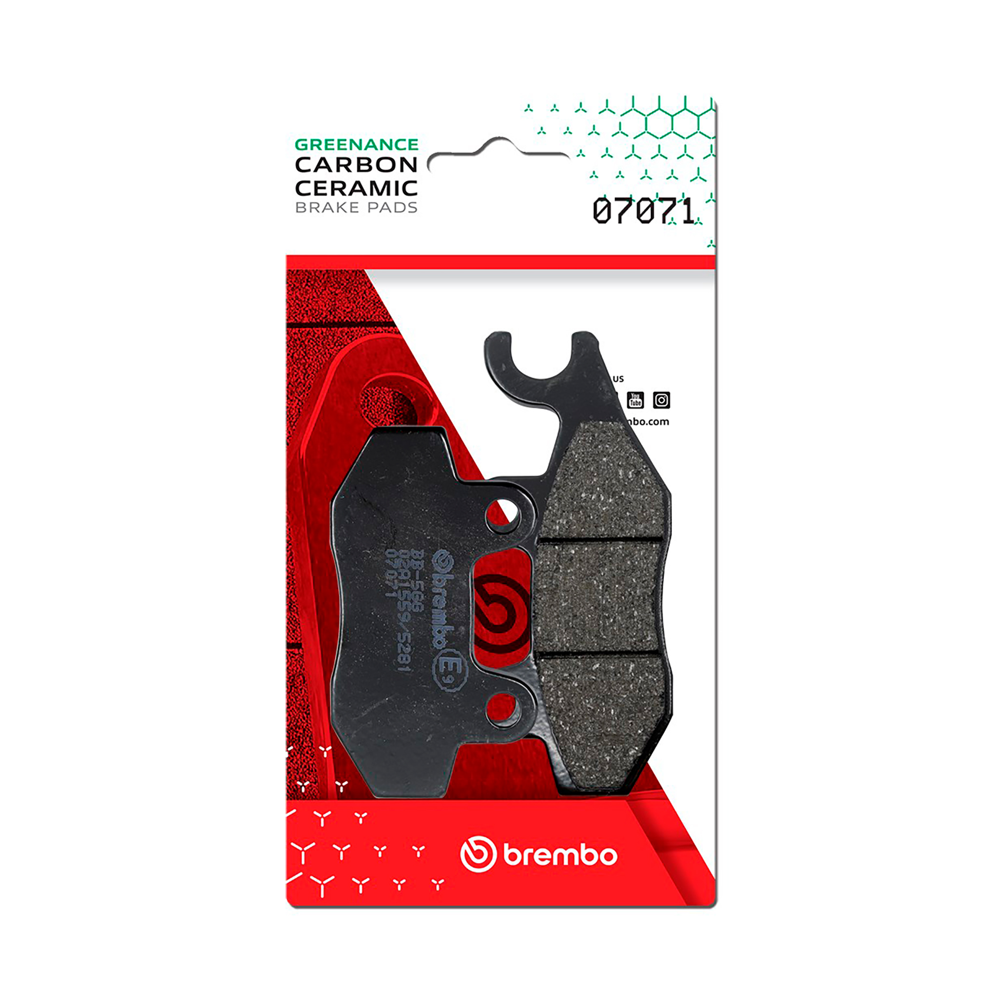 Brzdové destičky BREMBO 07071 Brzdové destičky pro skútry CC - Obrázek 2