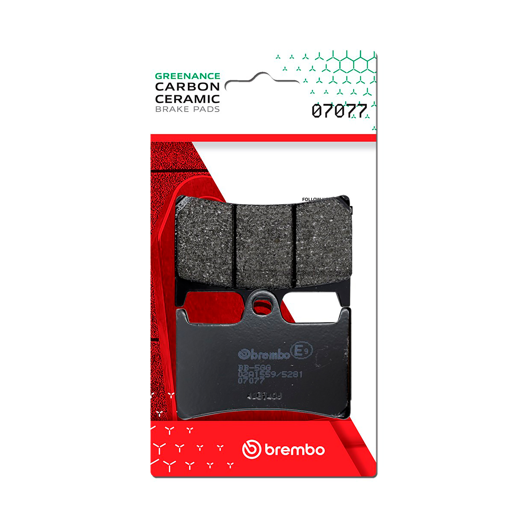 Brzdové destičky BREMBO 07077 Brzdové destičky pro skútry CC - Obrázek 2