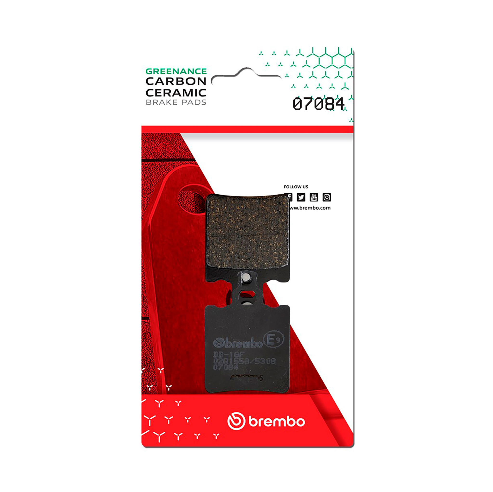 Brzdové destičky BREMBO 07084 Brzdové destičky pro skútry CC - Obrázek 2