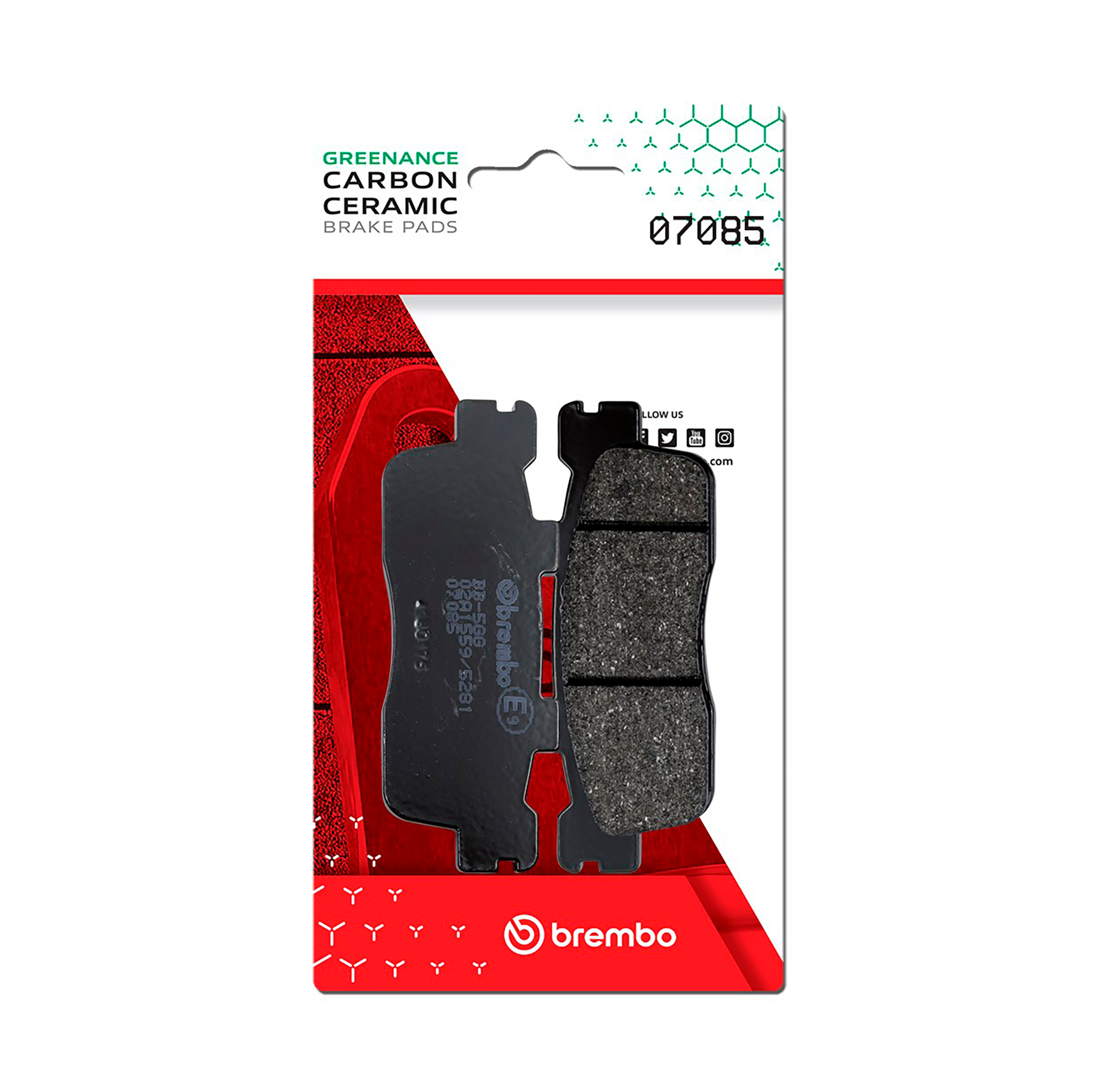 Brzdové destičky BREMBO 07085 Brzdové destičky pro skútry CC - Obrázek 2