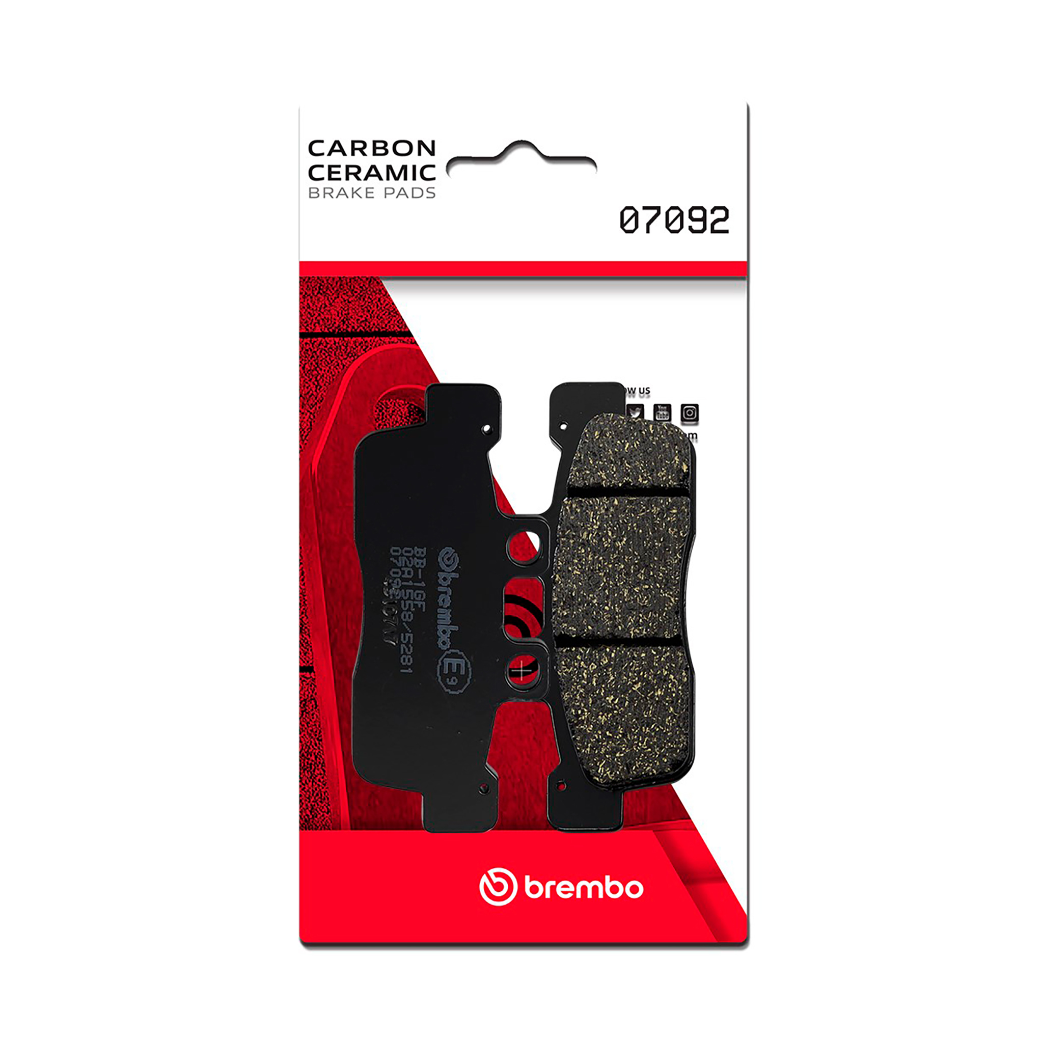 Brzdové destičky BREMBO 07092 Brzdové destičky pro skútry CC - Obrázek 2