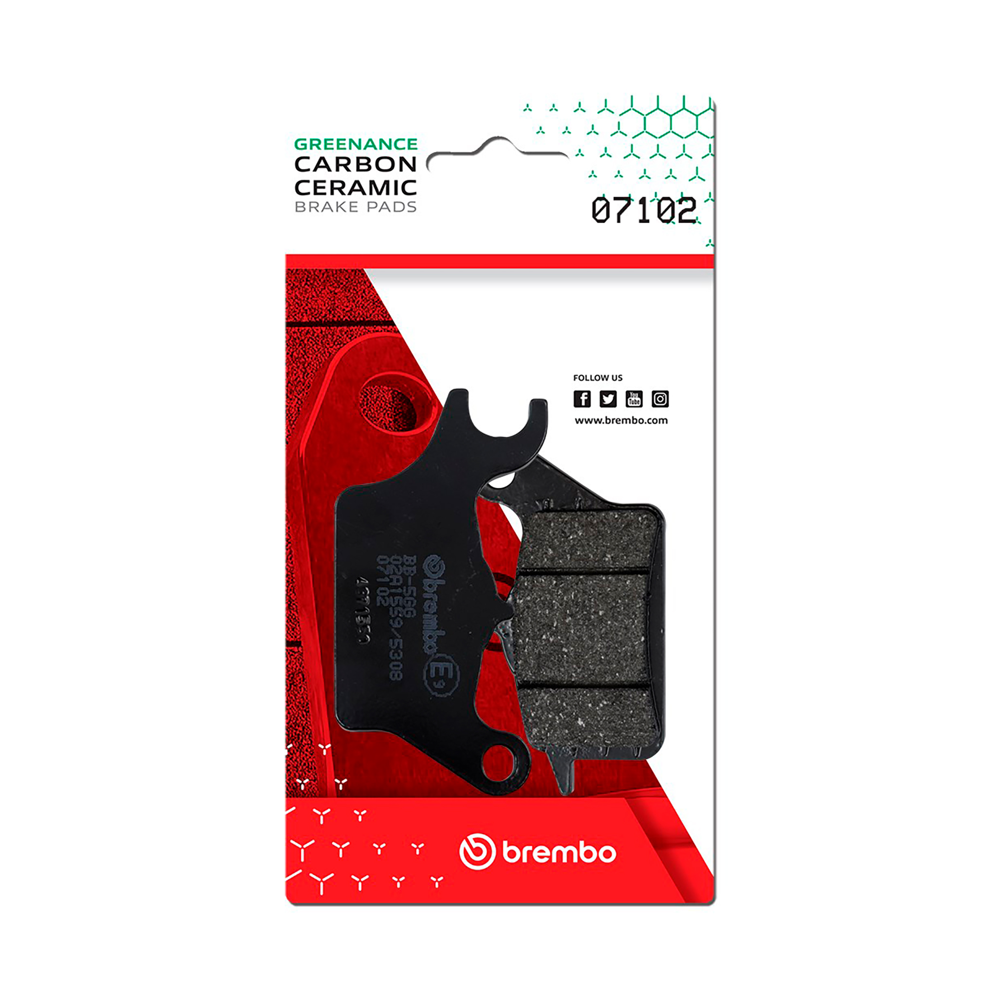 Brzdové destičky BREMBO 07102 Brzdové destičky pro skútry CC pro HONDA C 125 Super Cub 2019-2022, HONDA AFS 110 Wave 2012-2019 - Obrázek 2