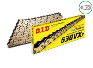Řetězová sada D.I.D Chain - zlatý řetěz 530 VX, X-kroužek, kolečko SUPERSPROX, rozeta SUPERSPROX pro TRIUMPH Tiger 955 2005-2006