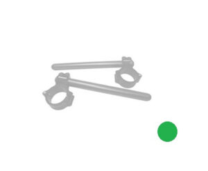 Pár zvýšených clip-on řídítek ACCOSSATO CP004 + 20 mm se sklonem 10 stupňů, zelené