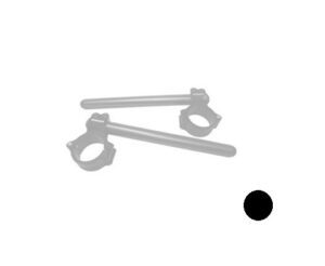 Pár zvýšených clip-on řídítek ACCOSSATO CP004 + 20 mm se sklonem 10 stupňů, černé