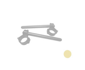 Pár zvýšených clip-on řídítek ACCOSSATO CP004 + 20 mm se sklonem 10 stupňů, zlaté