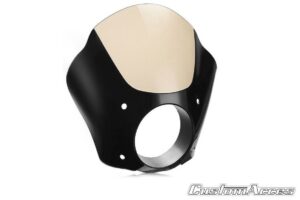 Plexi štít CUSTOMACCES DARK NIGHT CUP003N černý pro HARLEY DAVIDSON XL 883 N Sportster Iron 2009-2020, HARLEY DAVIDSON XL 883 L Sportster Superlow 2012-2021