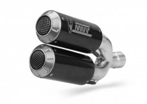2 koncovky výfuku MIVV MK3 D.042.SM3C Karbon pro DUCATI Monster 1200 / S 2017-2021, DUCATI Monster 821 2018-2020