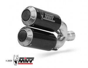 2 koncovky výfuku MIVV MK3 D.043.SM3C Karbon pro DUCATI Hypermotard 939 2016-2018, DUCATI Hypermotard 939 2016-2018