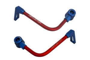 Chrániče páček ACCOSSATO DE003 s červenou hadicí a kloubem right + left , aluminium