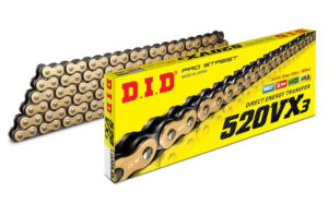 VX série X-Kroužkový řetěz D.I.D Chain 520VX3 116 článků Zlatá/Černá