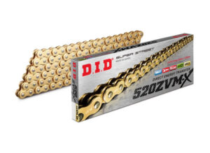 ZVM-X série X-Kroužkový řetěz D.I.D Chain 520ZVM-X 122 článků Zlatá/Zlatá