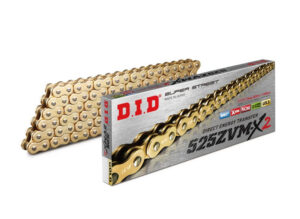 ZVM-X série X-Kroužkový řetěz D.I.D Chain 525ZVM-X2 118 článků Zlatá/Zlatá
